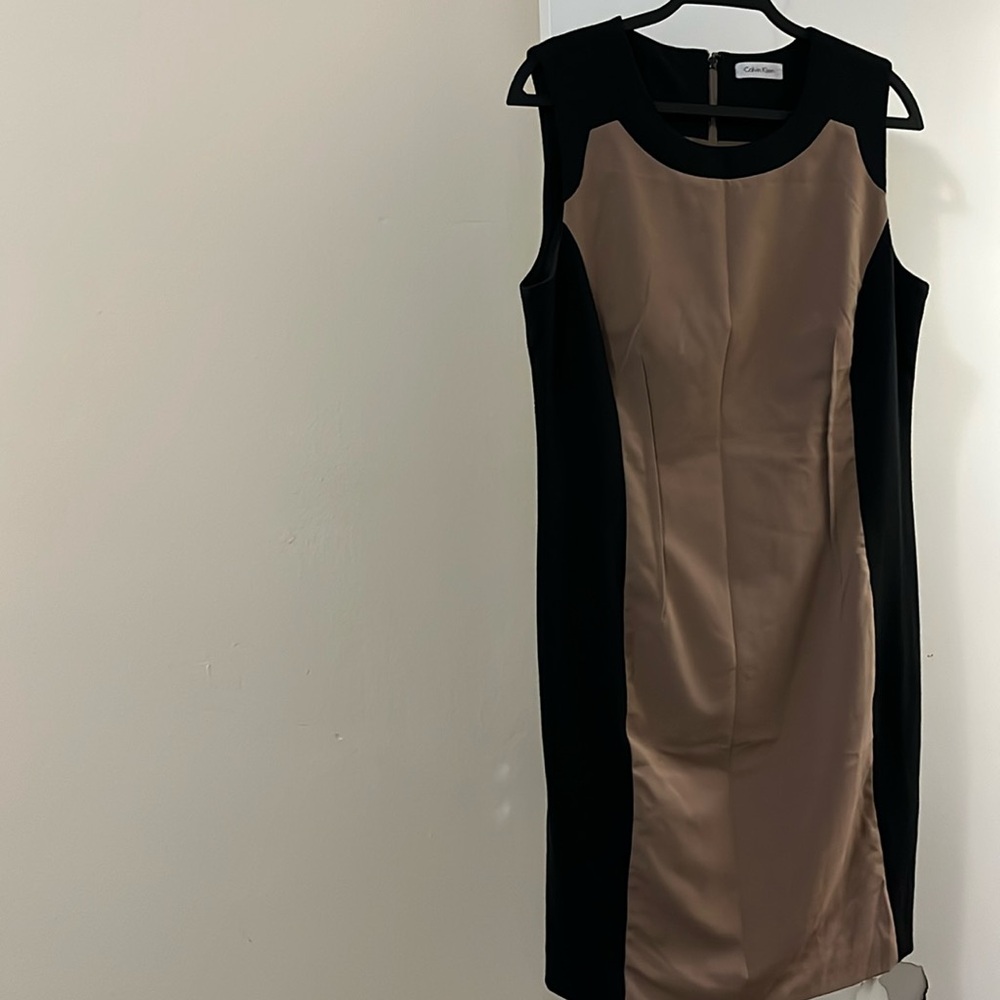 Calvin Klein Black & Tan Dress Size 12/14